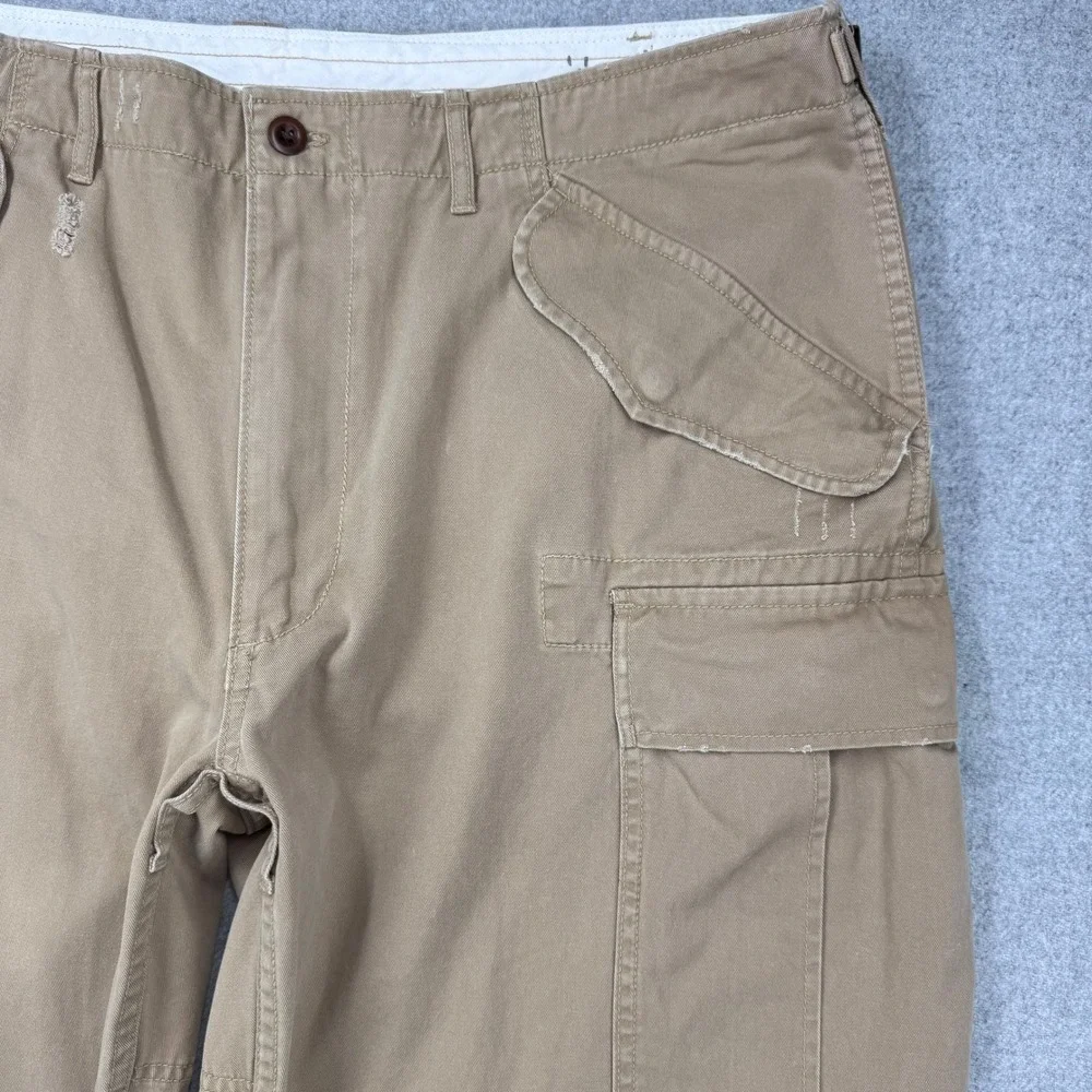 Vintage Polo Ralph‎ Lauren Paratrooper Cargo Pants Mens 40x36 Khaki Military